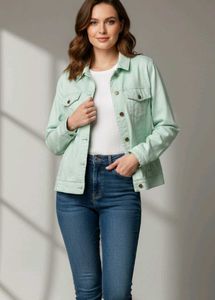TQF MINT GREEN DENIM JACKET