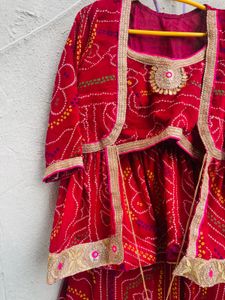 Bandhani Lehenga With Jacket