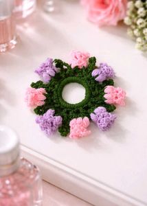 Handmade Crocheted Flower Hair Tie