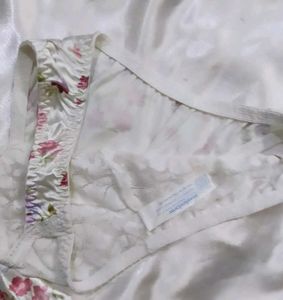 Vintage Floral Satin Thong
