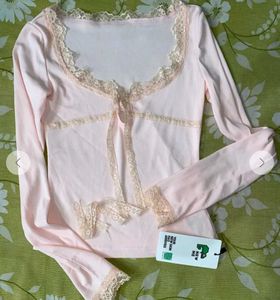 Lace Trim Crop Top