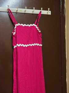 Cute Pink Spaghetti Strap Dress