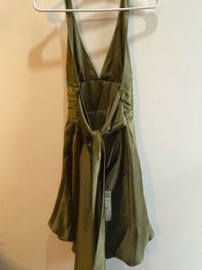 Satin tie back ZARA dress (New with tags)