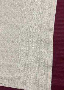 Elegant White Sequin Kurta
