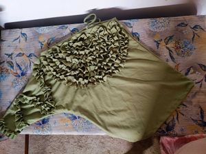 Green top with Ruffles
