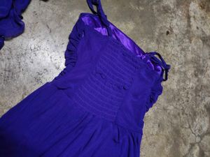 Purple Party Dress with Sheer Top