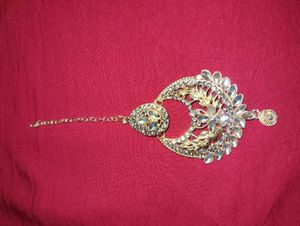 Elegant Gold Jhumka Earrings and pendent with