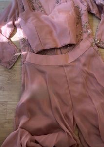 FIONA SILK CORDDING BLAZER/KOTI WITH PLAZO