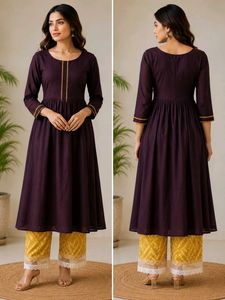 Ethnic Kurta Set with yellow pants