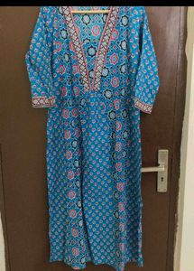 Blue Printed Kurta