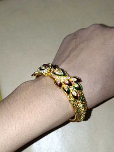 Exquisite Peacock Enamel Bangle