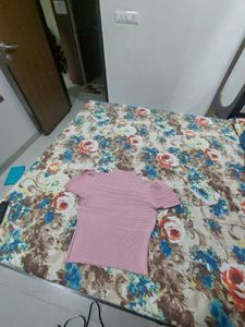 Pink Ribbed Knit Top