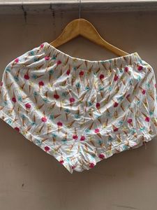 Cute Ice Cream Print Pajama Shorts