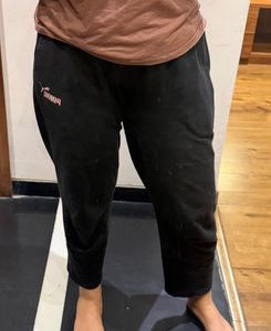 Puma Black Ankle length Track Pants