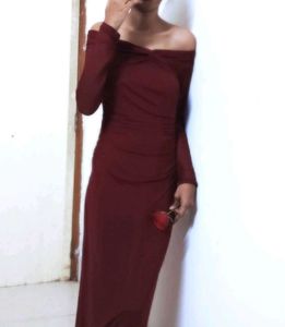 Elegant Maroon Maxi Dress