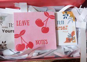 Pinterest–korean red cherry blossom note pads