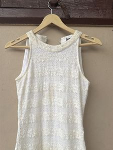 White Sleeveless Dress 🤍✨