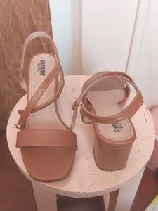 Stylish Brown Block Heel Sandals