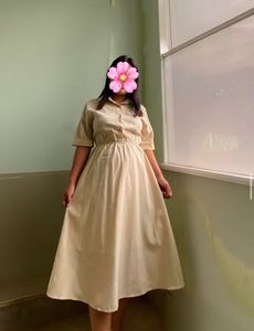 Beige Shirt Dress