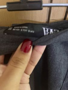 Zara High Waist Formal Trouser Dark Melange