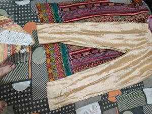 multi Ethnic Kurta embroidery and golden pants s