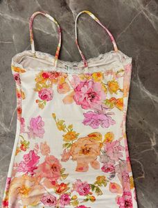 Viral Floral Bodycon Dress- Lace trimmed