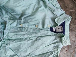 Ajio Light Green Casual Shirt size M