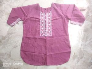 Elegant Embroidered Pink Kurta
