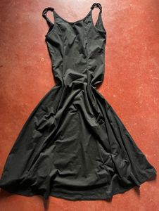 Sleek Black Maxi Slip Dress