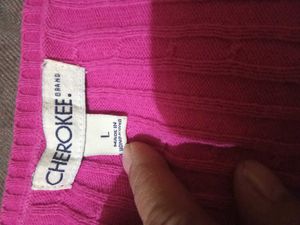 Pink Cherokee V-Neck Sweater