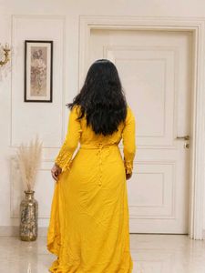 Yellow Pearl Embellished Kurta