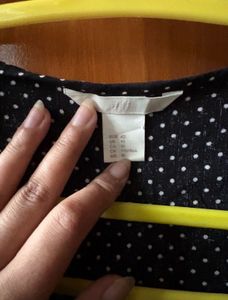 H&M Black Polka Dot Top