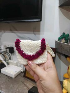 Set of 2 Handmade Crochet Clutch with Pearls