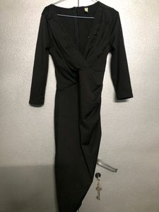 Black Asymmetrical Dress / Date Outfit
