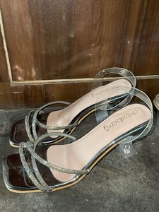 Sparkling Strappy Block Heels