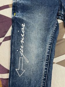 Kids' Graphic Sequin Denim Jeans with Drawstring