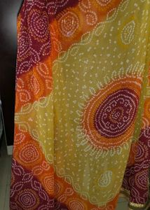 Elegant maroon &amp; Yellow Saree