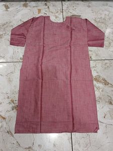 Embroidered Pink Kurta