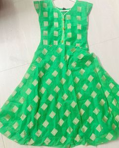 Green Embroidered Dress
