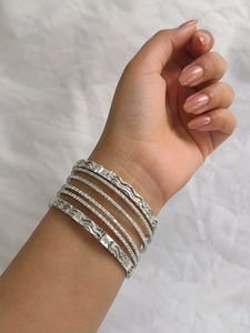 Set of Elegant Silver Bangles