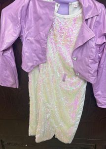 Girls' Sparkly Dress &amp; Jacket Set