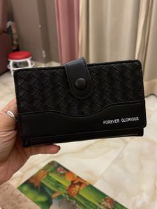 Forever Glorious Black Woven Wallet