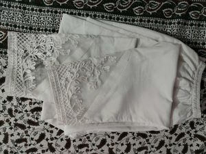 Elegant White Palazzo Pants with Lace
