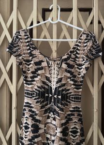 Stylish Geometric Print Bodycon Dress