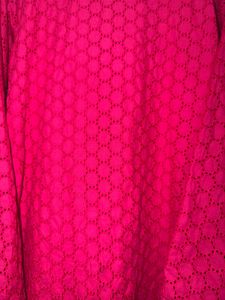 Vibrant Pink Chikankari Kurta Set