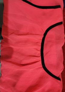 Vibrant Coral Shirred dress