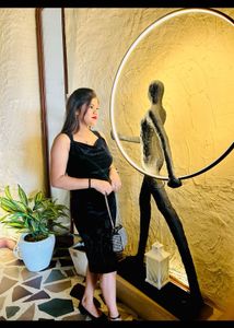 Black Velvet Mini Dress