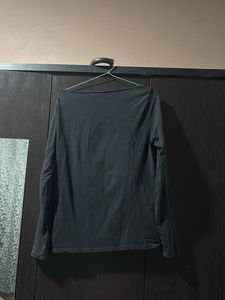 Simple Black Long Sleeve Top