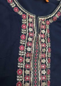 Elegant Navy Blue Kurta Set