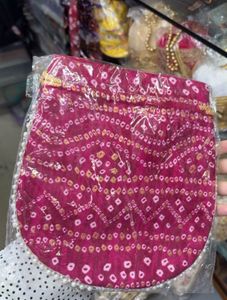 Elegant Potli Bag with Pearl Handle (any1)